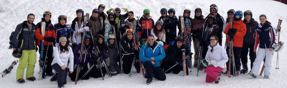 Pupils school ski trip
